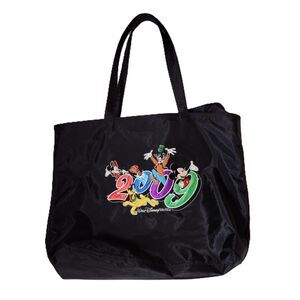 Disney World 2009 Black Zippered Tote Bag | Theme Park Souvenir